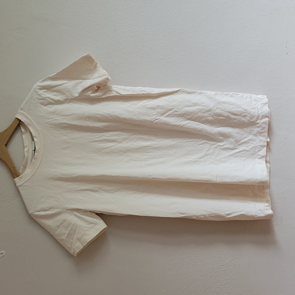 H&M basics t-shirt dress M Ecru